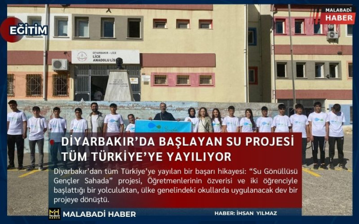 Diyarbakır’da başlayan su projesi tüm Türkiye’ye yayılıyor